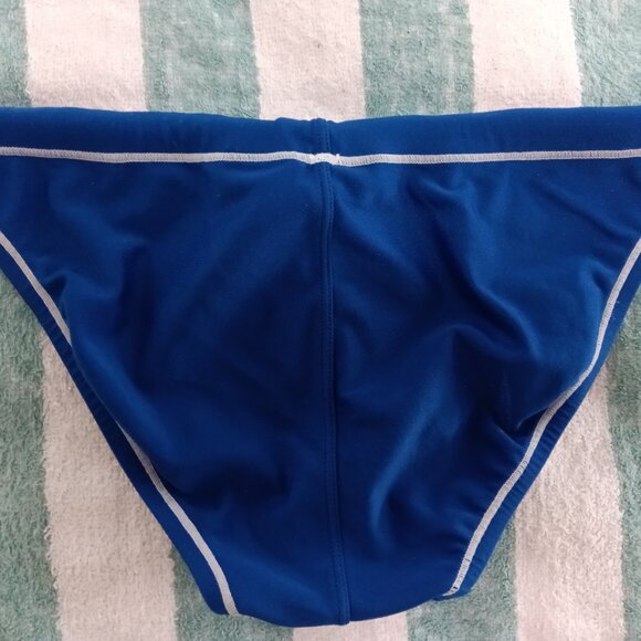 (*) VINTAGE 1" TYR SWIM BRIEF NAVY, KOREAN SIZE "90" (34"-36") (Pre-Owned) - Picture 2 of 8